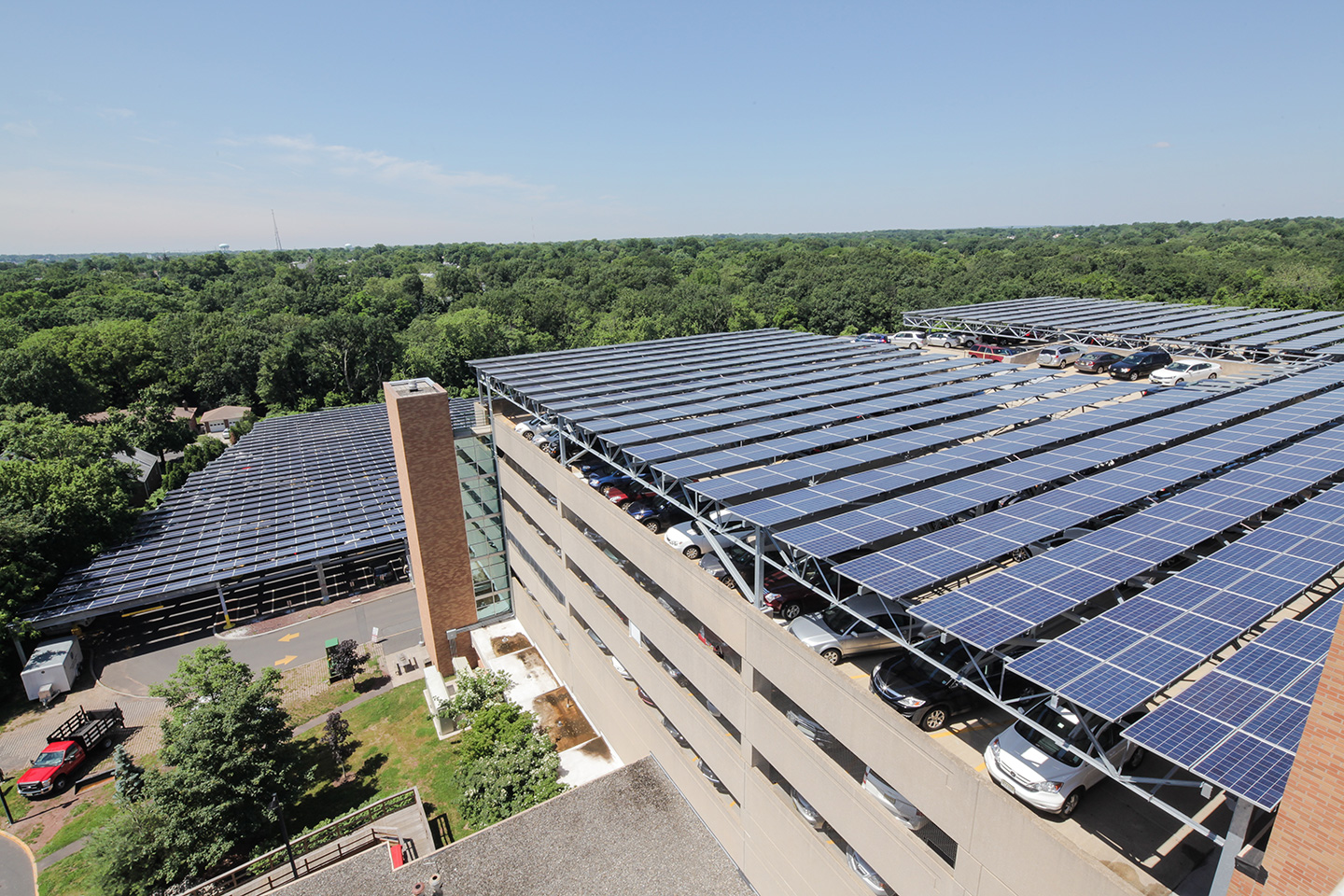 Installing solar panels is one example of how an organization could adjust to become more energy efficient. Image courtesy of Dewberry. 