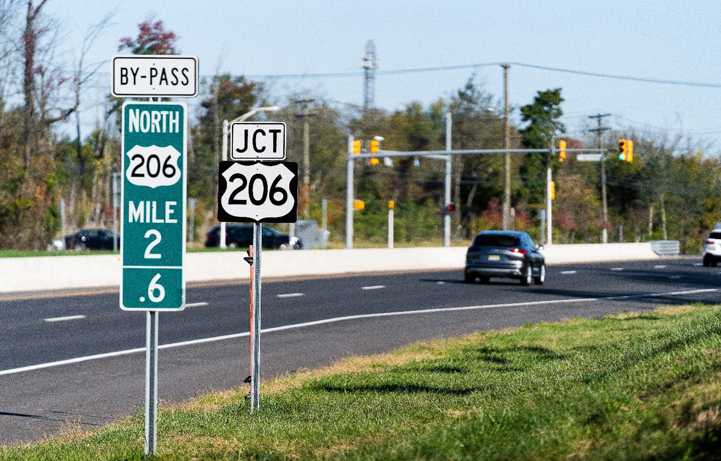 Route 206 Bypass Contract B project in Hillsborough, New Jersey.