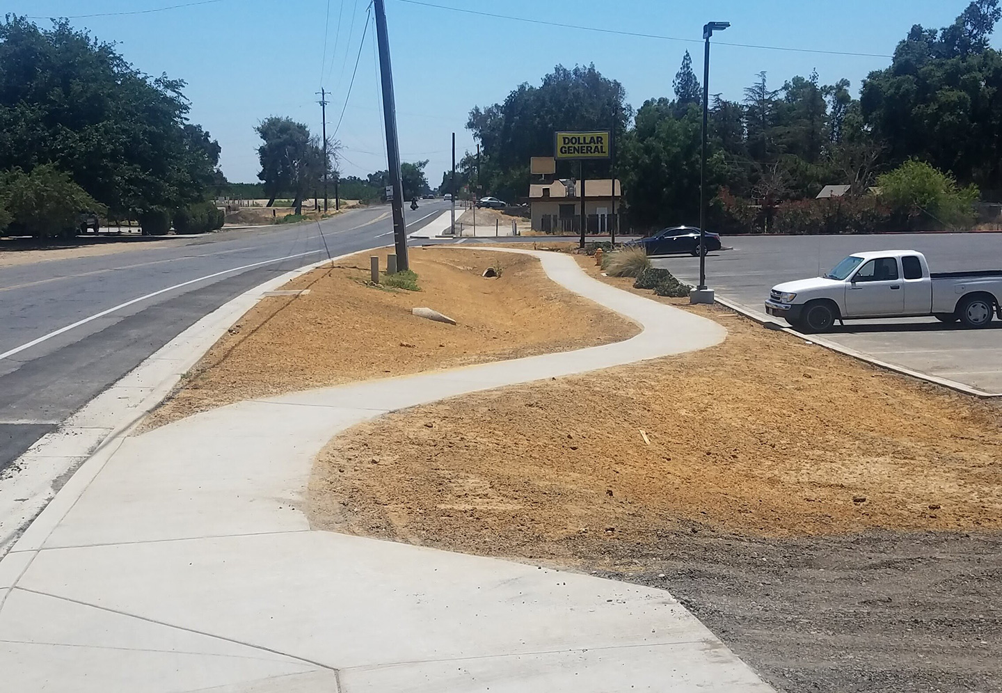 Avoiding existing utility poles helped expedite the schedule. Photo courtesy of Dewberry.