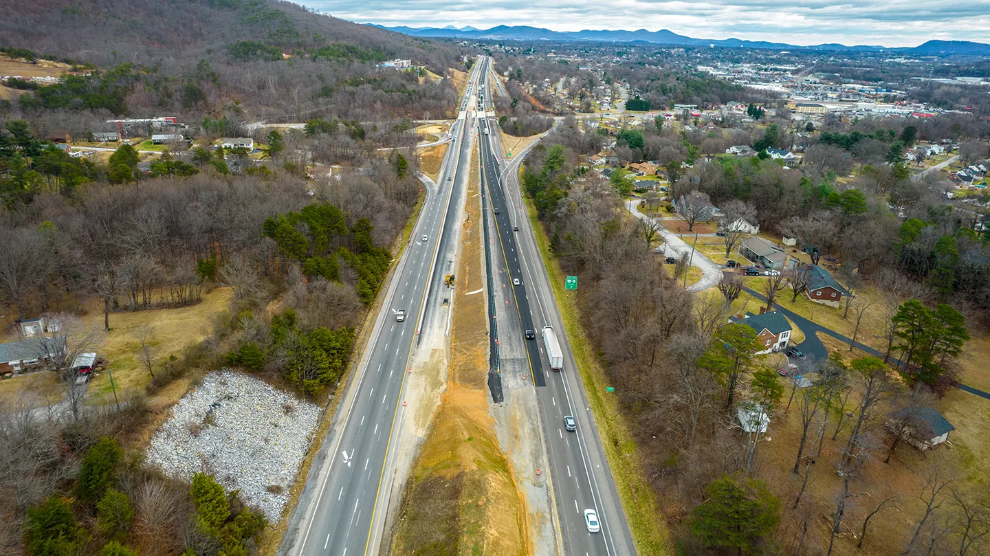 Northbound I-81 shift at Route 112. Photo courtesy of Archer Western Construction.