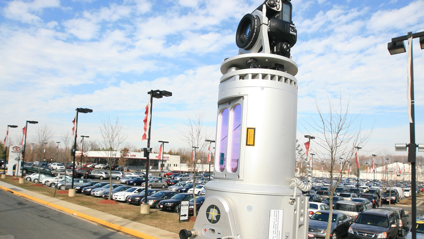 Our surveyors used a Riegl 390 Laser Scanner with a high resolution digital camera mounted on top to scan 6,600 feet of roadway along busy Virginia Route 7.