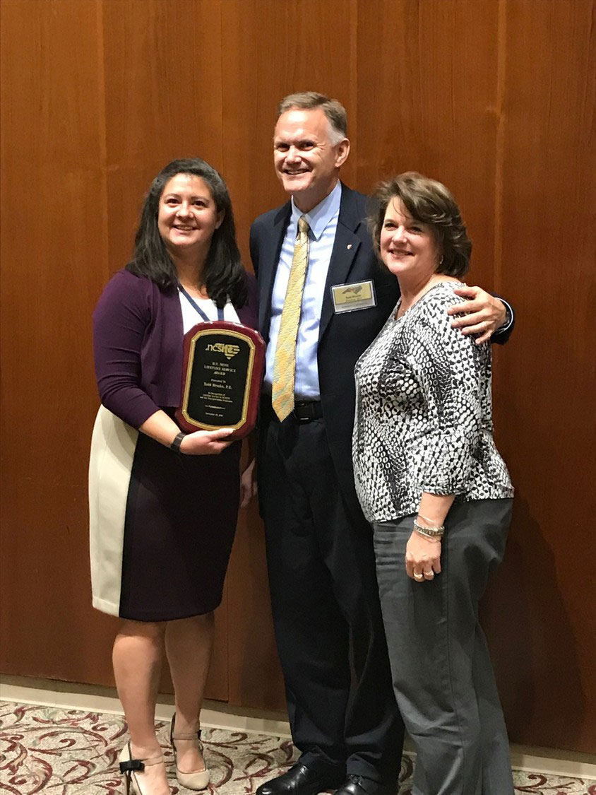 NCSITE 2019 Awards Committee Chair Rebecca Duffy, Todd Brooks, and Maureen Brooks.