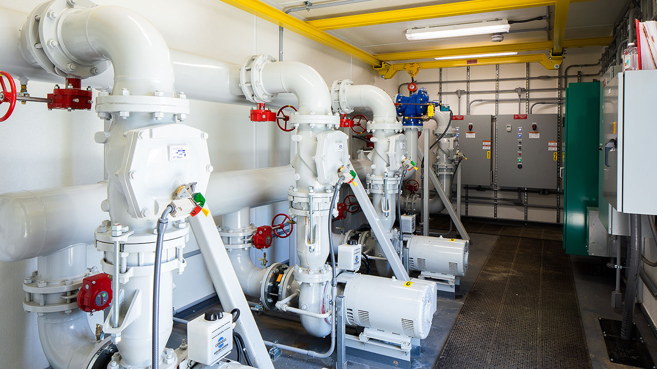 Three new pre-engineered water booster pumping stations were fast-tracked by Dewberry using a negotiated pre-selection project delivery method to meet stringent completion schedules. Photo courtesy of Dewberry.