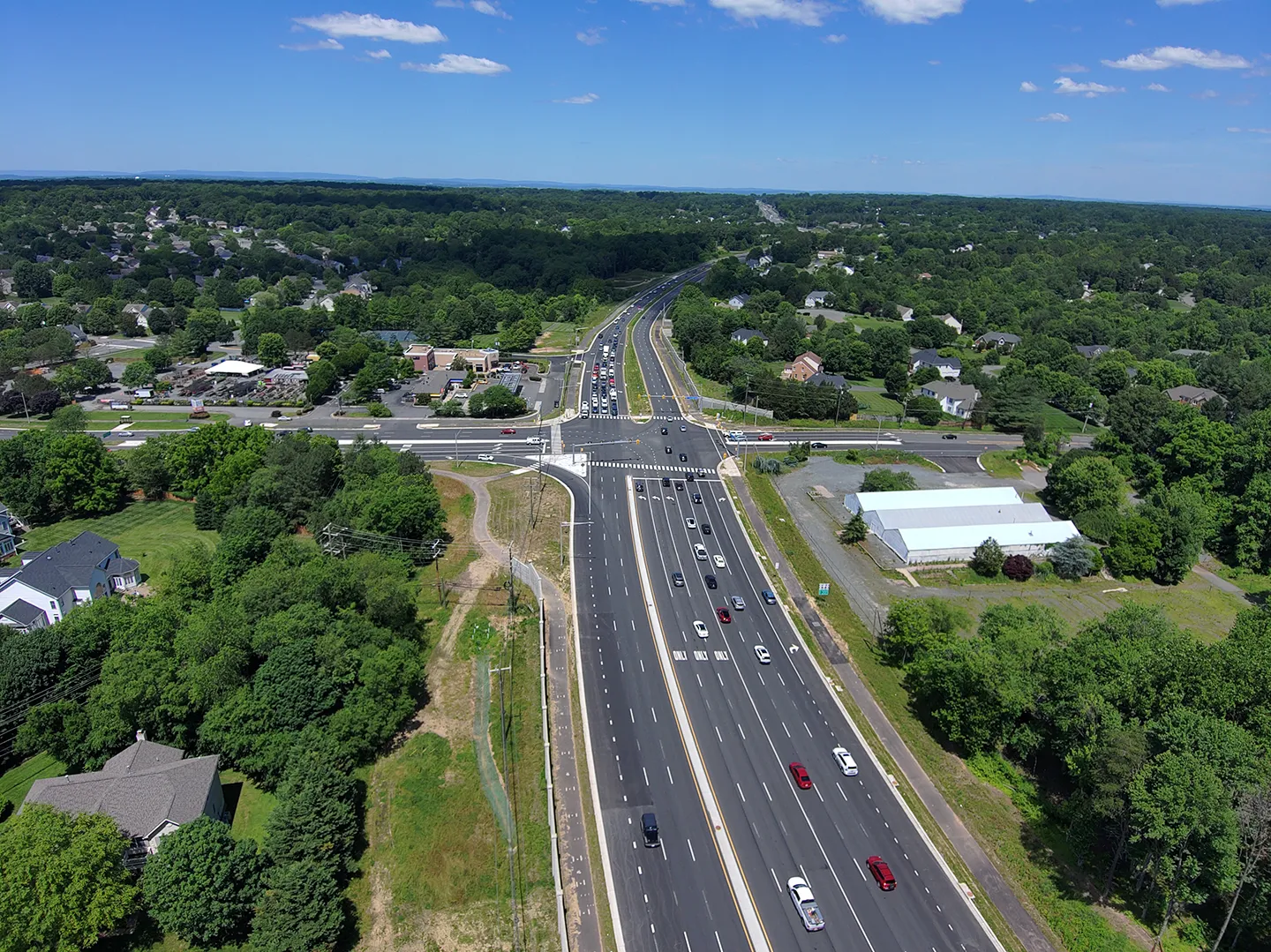 The completed improvements were opened to traffic on April 30, 2024. Photo courtesy of VDOT.